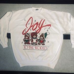 Ugly Christmas Sweater Joy To The World Crewneck